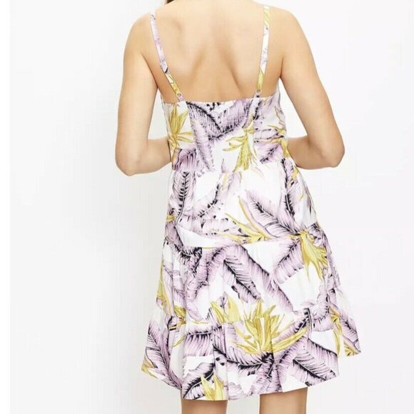LOFT Paradise Tiered Mini Dress - Whisper White - Size 10 - Picture 2 of 10